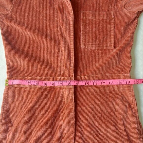 Nooworks Women Corduroy Jumpsuit Small Front Zip-Up Comfy Stretch Short Sleeve - Picture 7 of 12